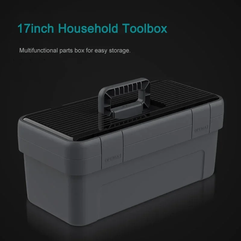 New JIMIHOME Toolbox Storage Box Household Handheld Plastic Box Car Hardware Electrician Storage Maintenance Tool Large Case