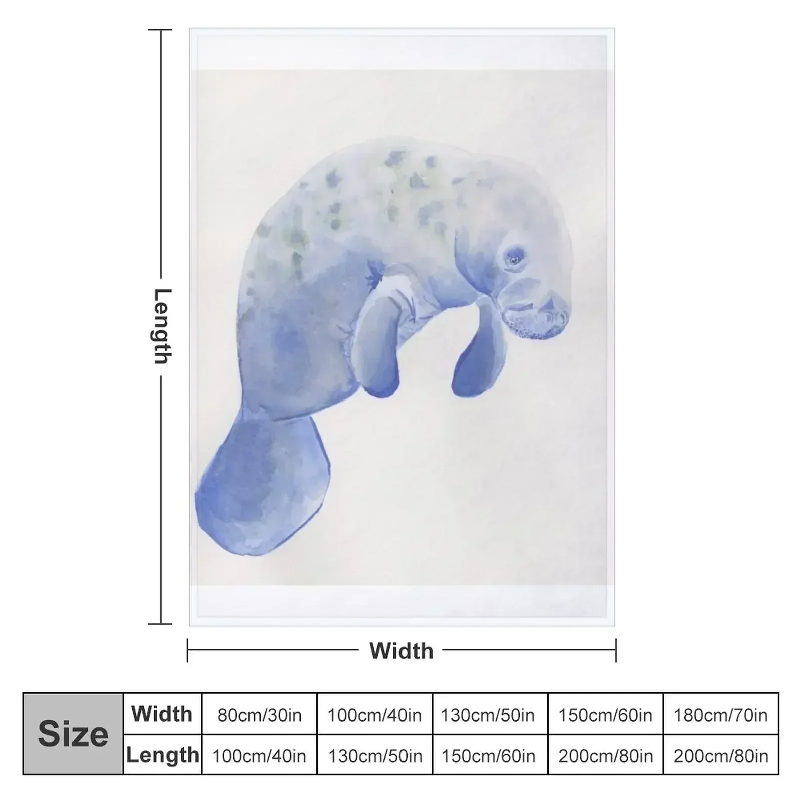 Manatee Throw Blanket Bed Fashionable funny gift Shaggy decorative Blankets