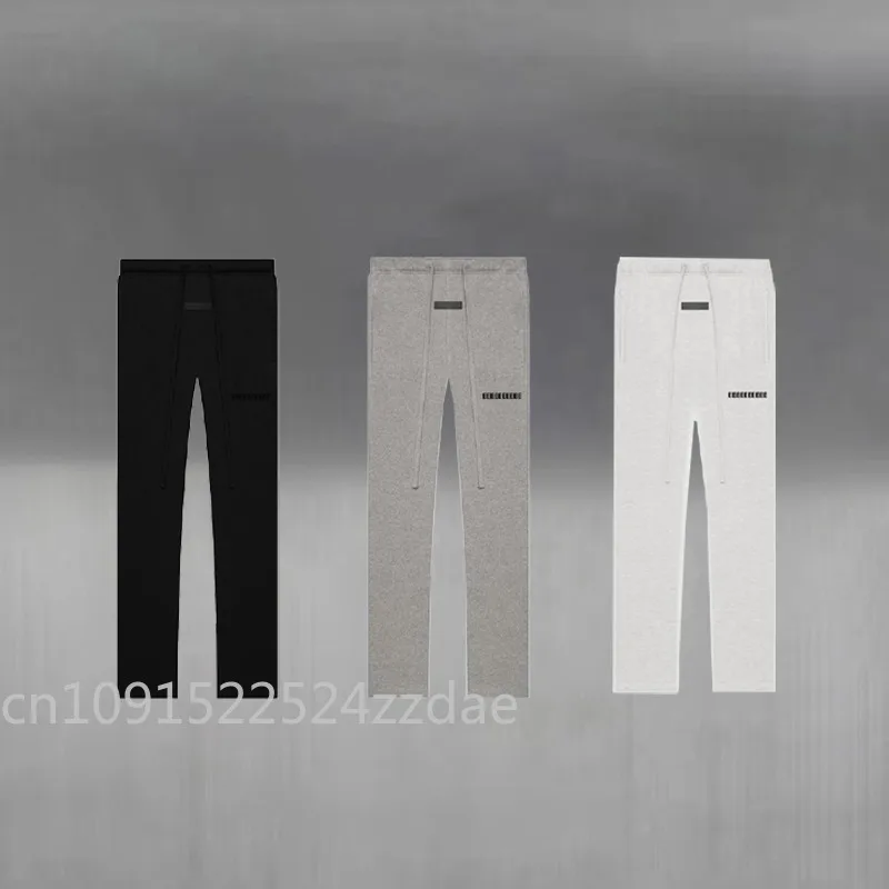 

22SS Роскошный дизайн Мужские широкие брюки Флокированные спортивные штаны с буквенным логотипом Дизайнерские брендовые спортивные комплекты для пар большого размера