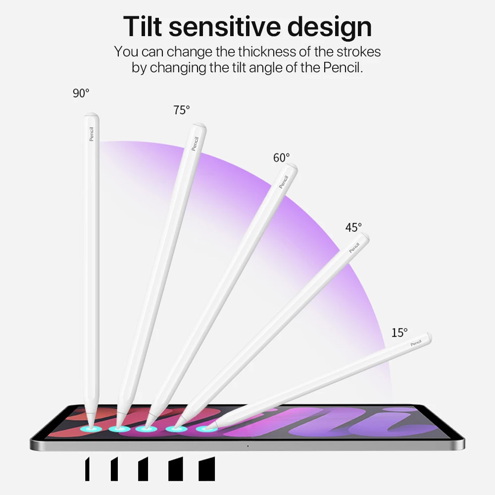 قلم ستايلس 2025 لقلم أبل 2 شحن لاسلكي لجهاز iPad Air 4 5 Pro 11 12.9 Mini 6 iPad Pen رفض اليد ملحقات iPad #4