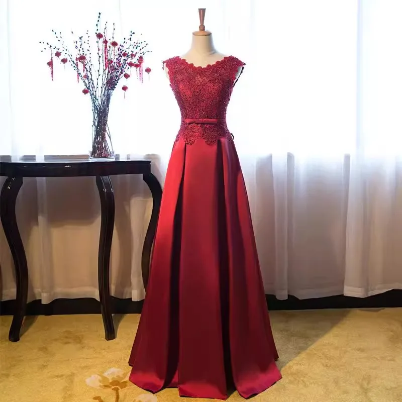 

Bridal Toast Dress 2025 Fashionable Summer New Wedding Dress Wedding Slimming and Slimming Banquet Host Evening Dress