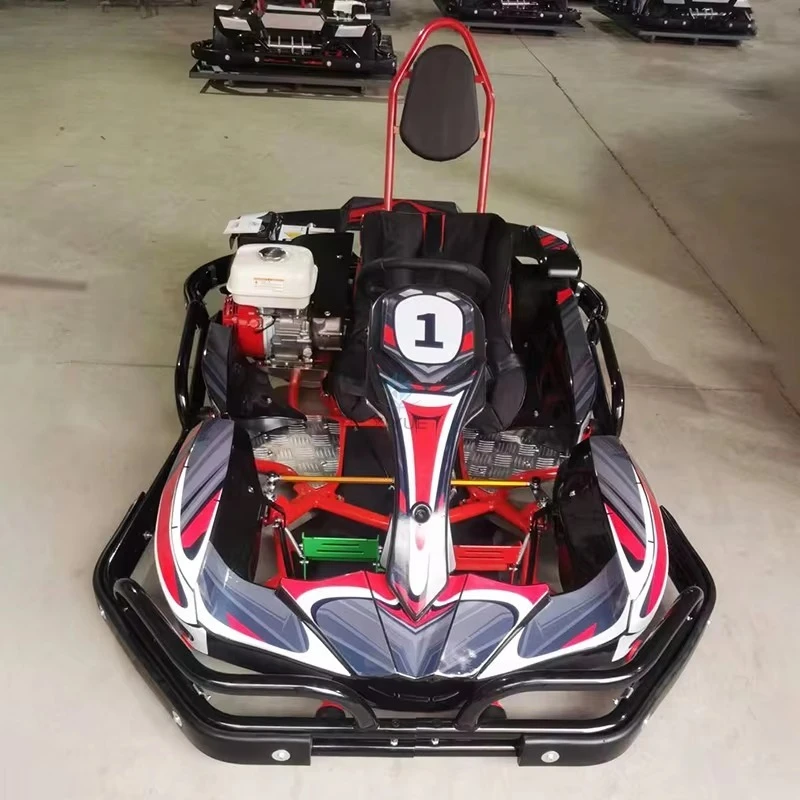 Commercial Amusement Park 1 Seat Karting Cars 200cc Go Kart with Adjustable Brake Pedal for Outdoor Track