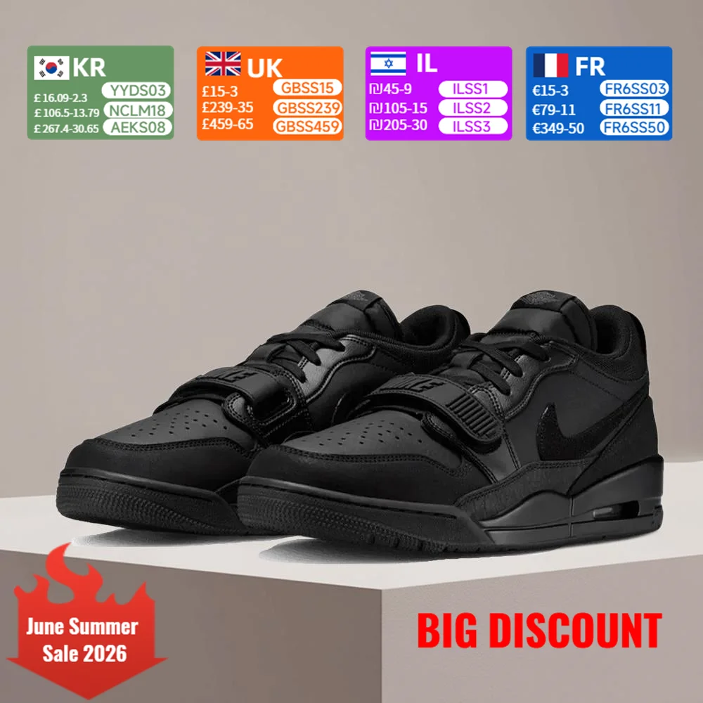 Nike Legacy 312 Black Knight, Zapatillas de Baloncesto Retro de Caña Baja, Cómodas, Antideslizantes y Duraderas para Hombre, Color Negro, IQ9784-001