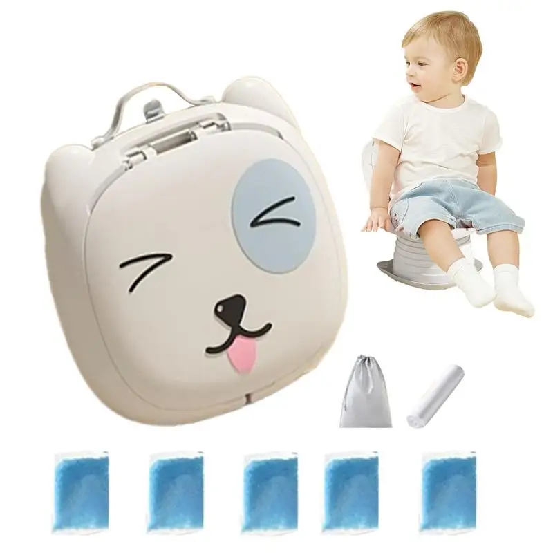 

Portable Toddler Potty Folding Travel Car Potty Folding Portable Potty For Travel Small & Convenient With Absorbent Paper