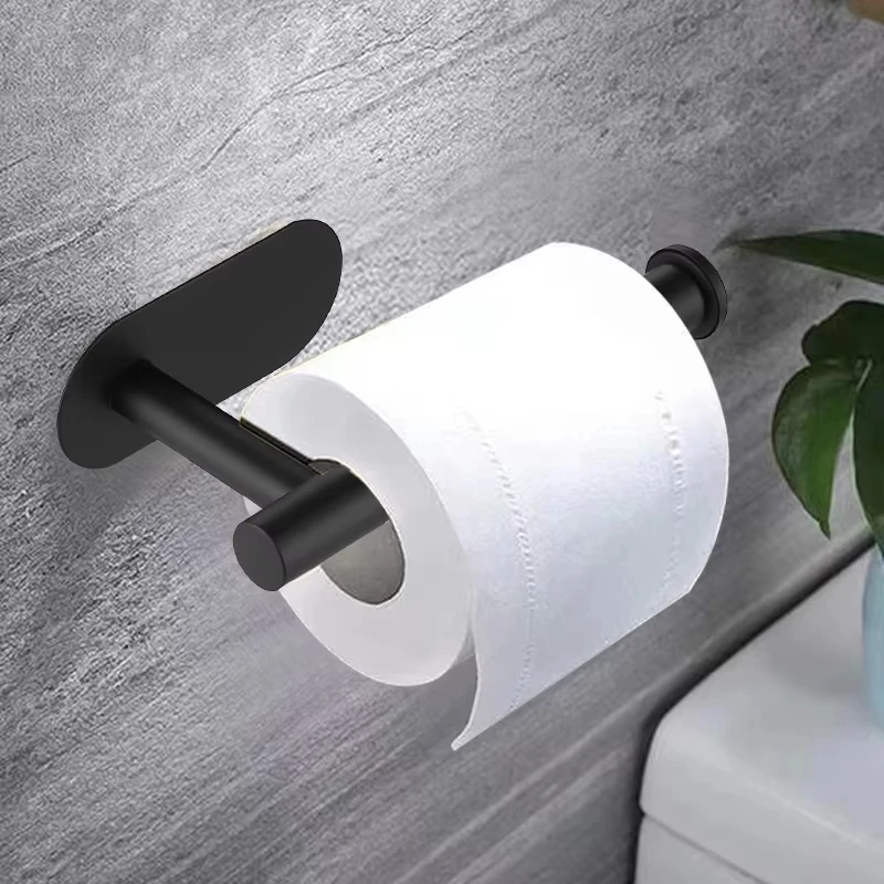 Adhesive Toilet Paper Holder Kitchen Roll Towel Rack Napkin Dispenser Absorbent Stand Tissue Hanger Bathroom Accessories