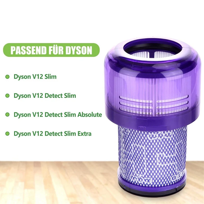 A46T For Dyson V12 Detect Slim Roller Brushes, Vacuum Cleaner Roll Floor Nozzle Accessories with HEPA Filter