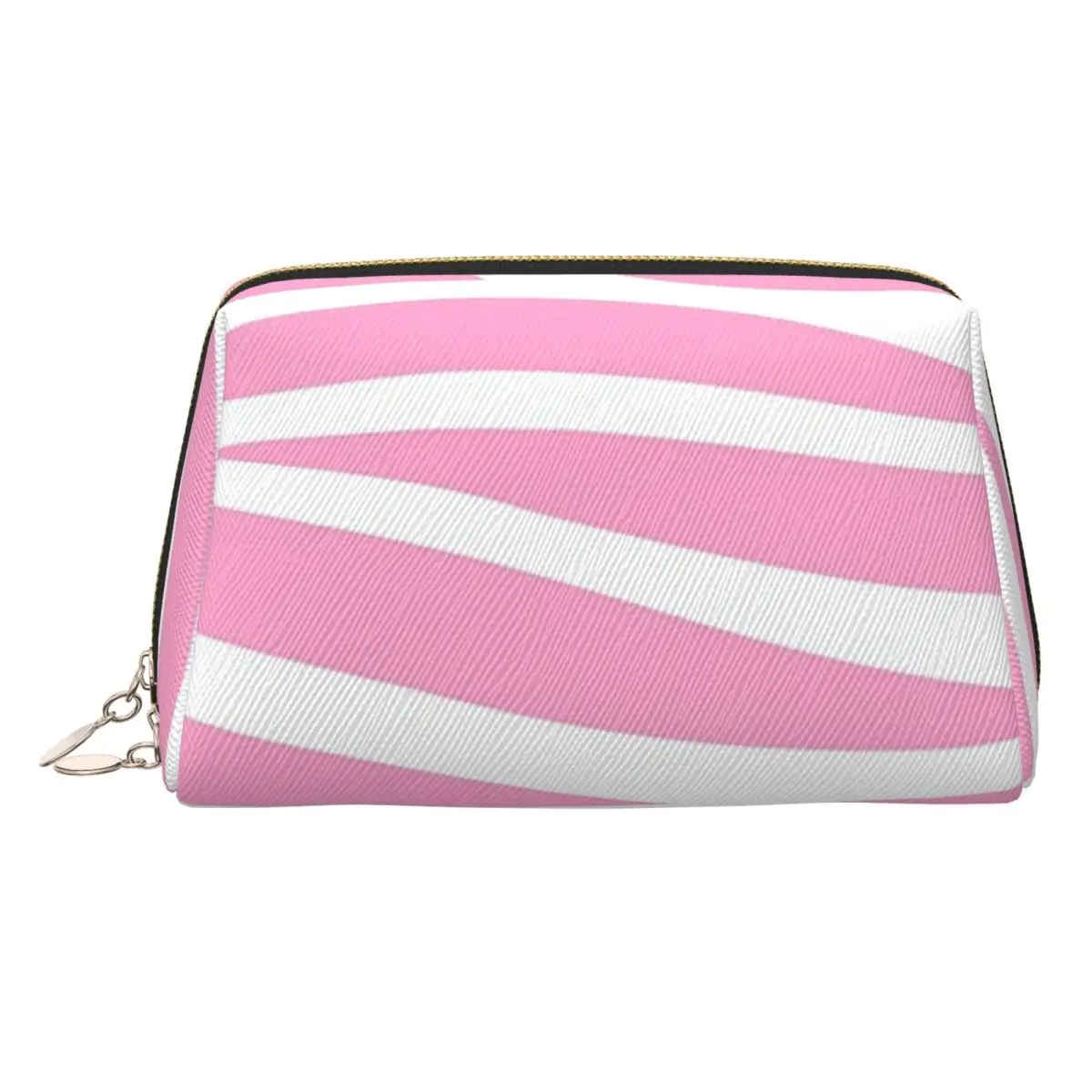 Zebra Pattern Pink Zebra Stripes Women Cosmetic Bag Travel Makeup Organizer Pouch Toiletry Storage Dopp Kit Box