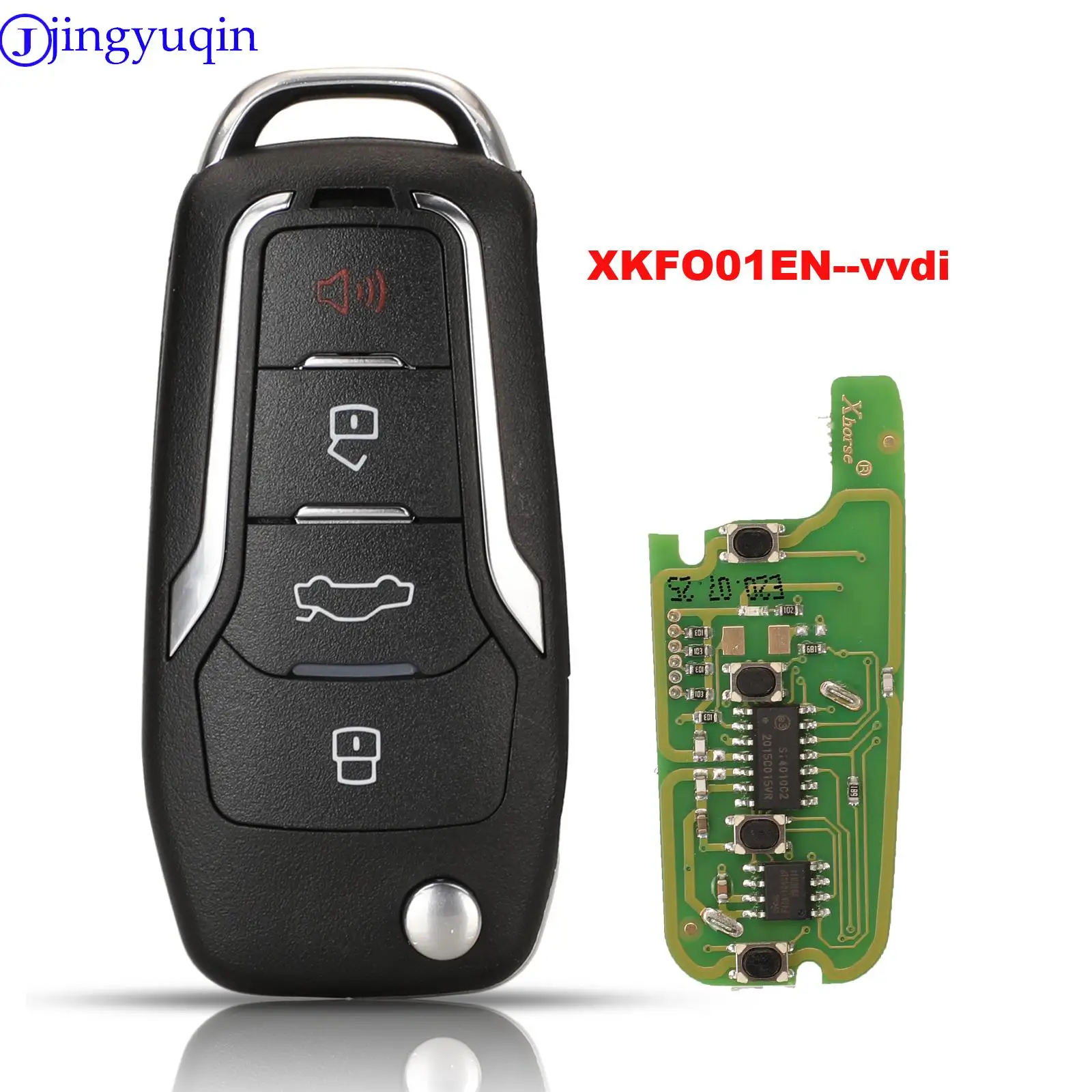 Xhorse jingyuqin For Ford Type Key XKFO01EN X013 Series Universal Remote Key Fob 4 Button 1 Piece Full key