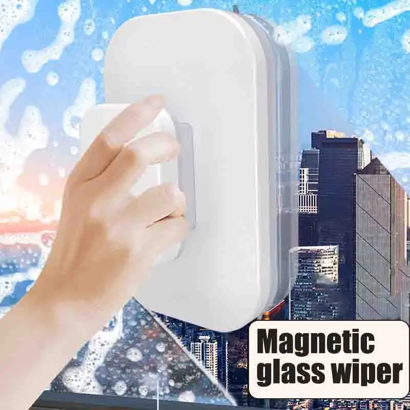 Image of Tragbare magnetische Glasreinigungsbürste, doppelseitige Reinigungsbürste, magnetische Glasreinigungsbürste für den Haushalt, zum Reinigen von Fenstern