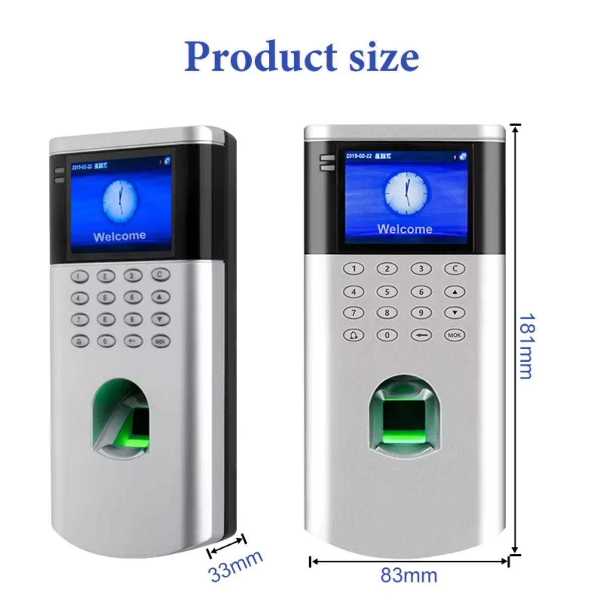 Biometric Fingerprint Door Access Control Terminal ZK OF260 TCP/IP RFID Card 1500 Users Time Attendance With Free Software