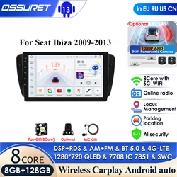 2G+32G Android 14 Car Radio Multimedia Video Player For Seat Ibiza 6j 2009-2013 Navigation GPS 2din autoradio NO dvd RDS WIFI