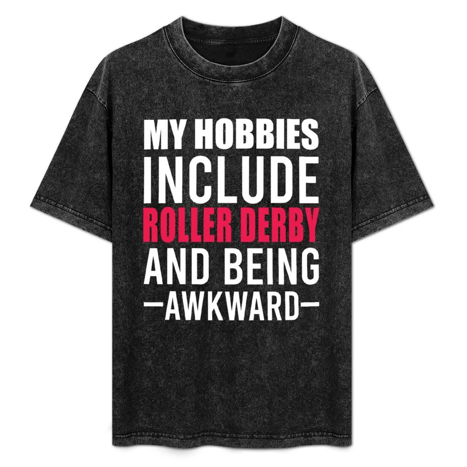 

My Hobbies Include Roller Derby T-Shirt Basic Short Sleeve T-Shirt for Men
