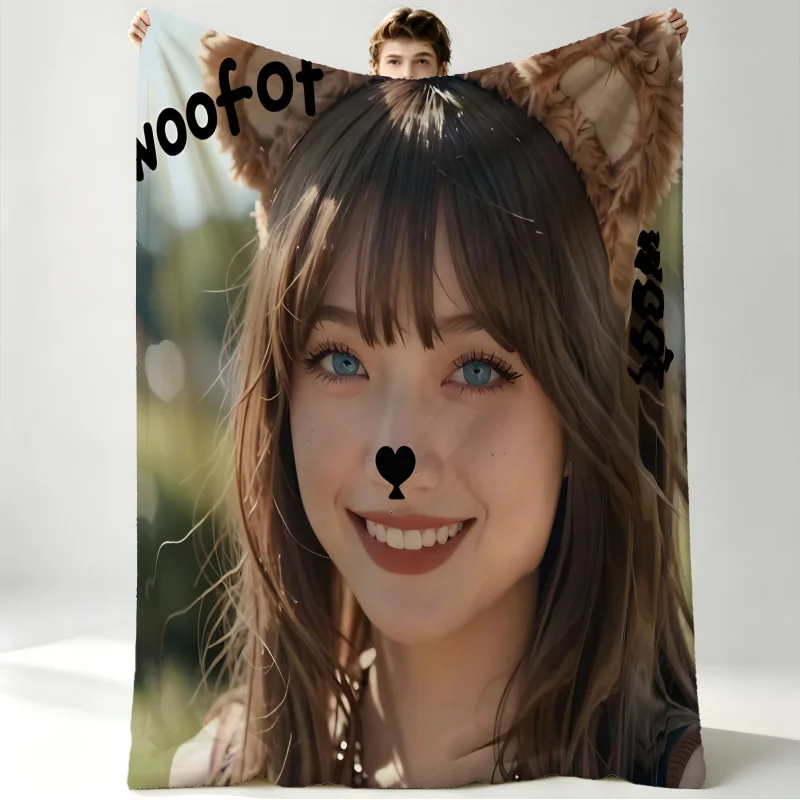 Couverture Euphoria Season 3 avec imprimé Woof Woof, couverture en flanelle, couverture chaude, couverture cadeau pour canapé-lit toutes saisons