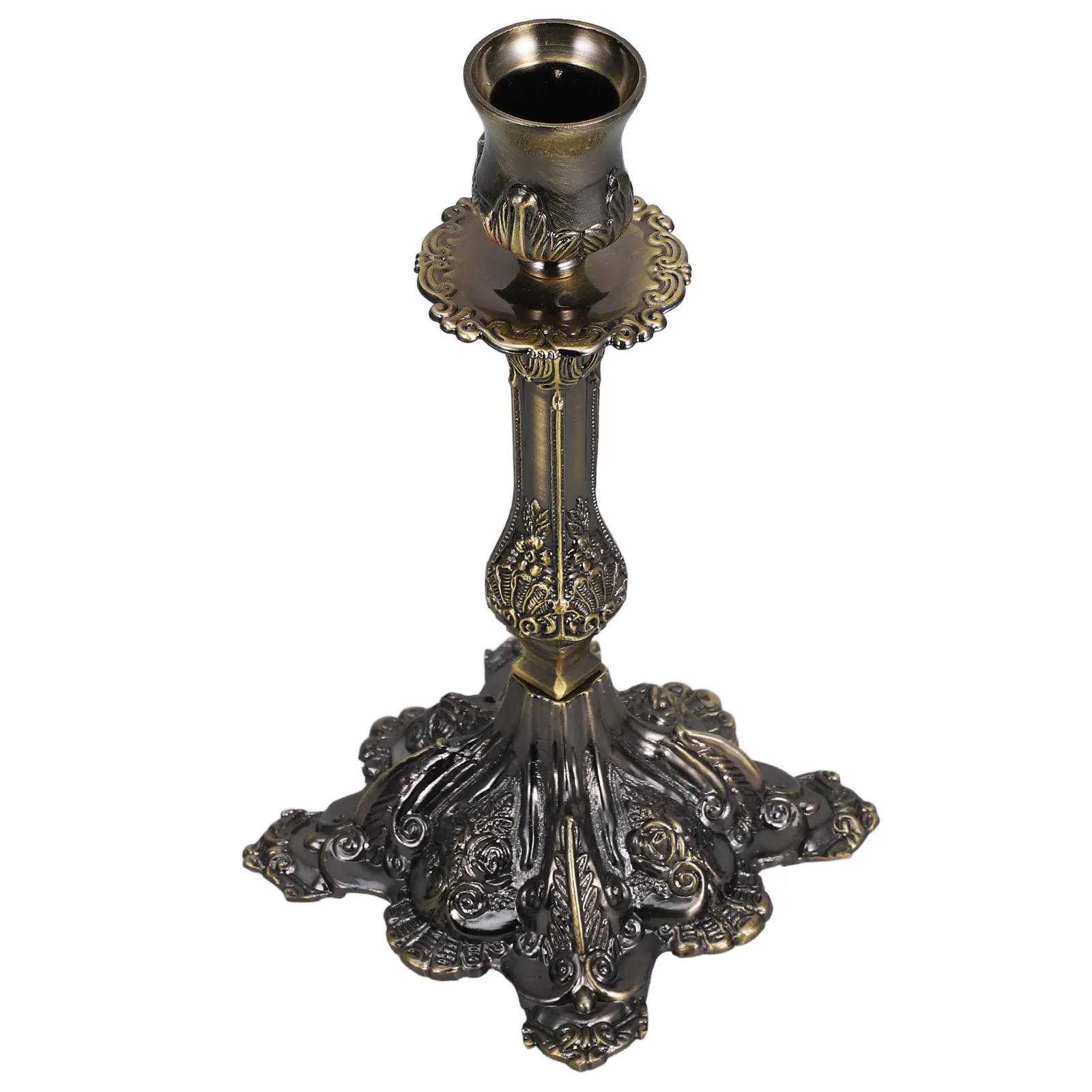 Metal Holder Vintage Single-Head Candlestick Decorative Shabbat Stand Tabletop Home Dining Room Decor