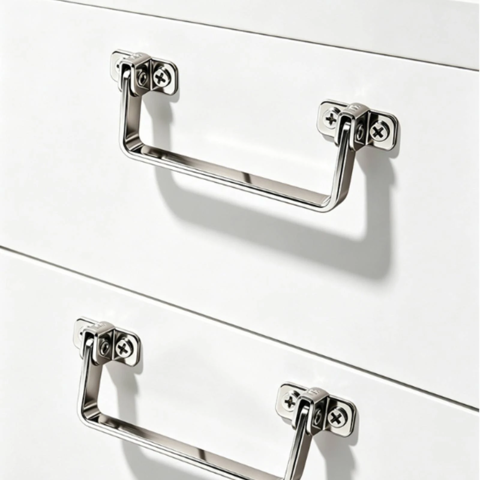 Folding Square Pull Handle Fold-down Foldable Pull Handle Home Hardware Rectangular Mounting Base Includes Screws