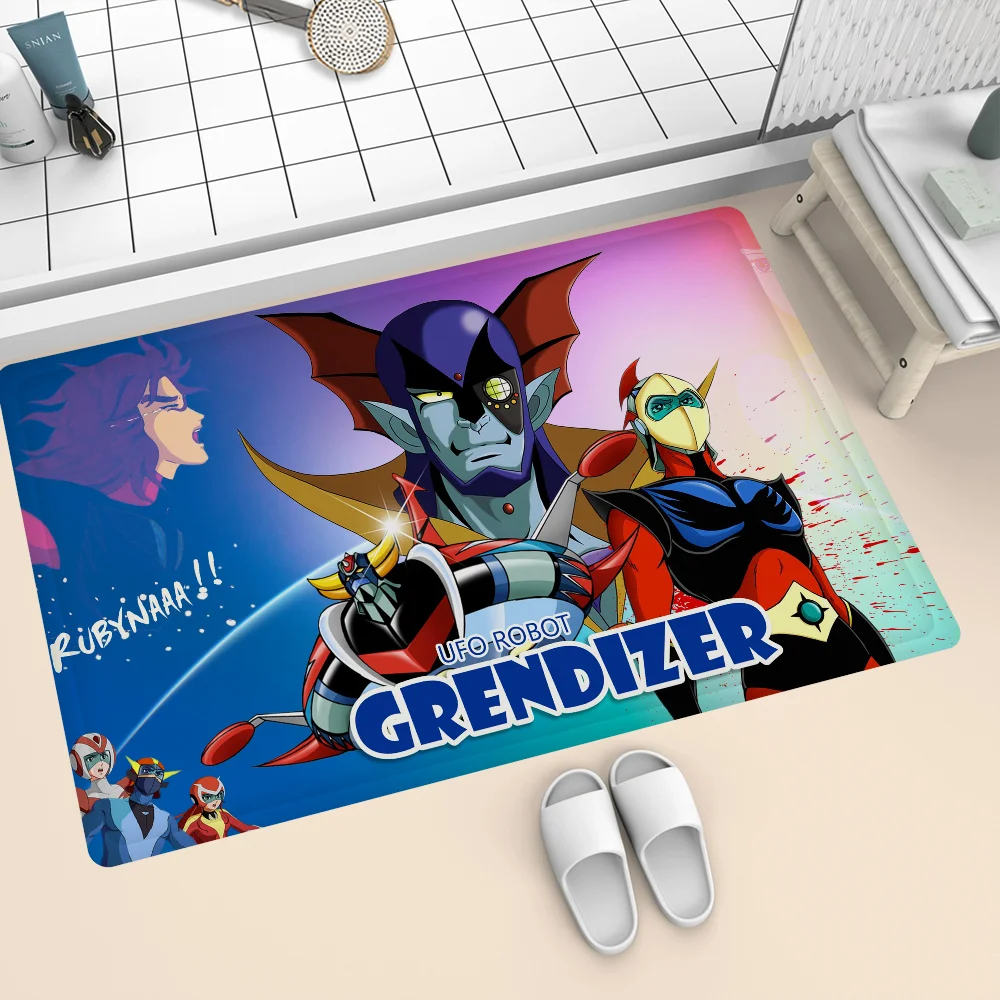 UFO ROBO GRENDIZER GOLDORAK   Floor Mat Bathroom Mat Kids Room Bedroom Decoration Balcony Anti-Slip Doormat Living Room  Rugs