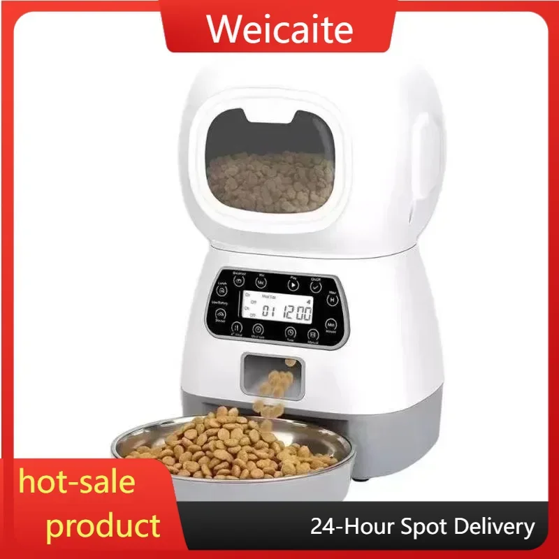 

New Intelligent WiFi Pet Feeder, Visual Window Feeding Supplies, Cat Automatic Food Dispenser, Stainless Steel Bowl 3.5-liter