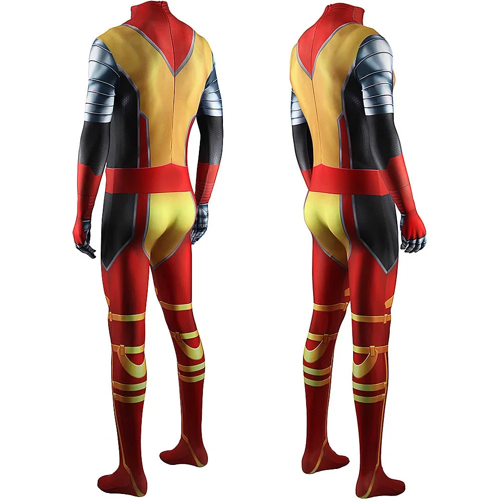 Superhelden Cosplay Kostüm Koloss Spandex Zentai passt Superhelden Outfits Overall Halloween Kostüm für erwachsene Kinder