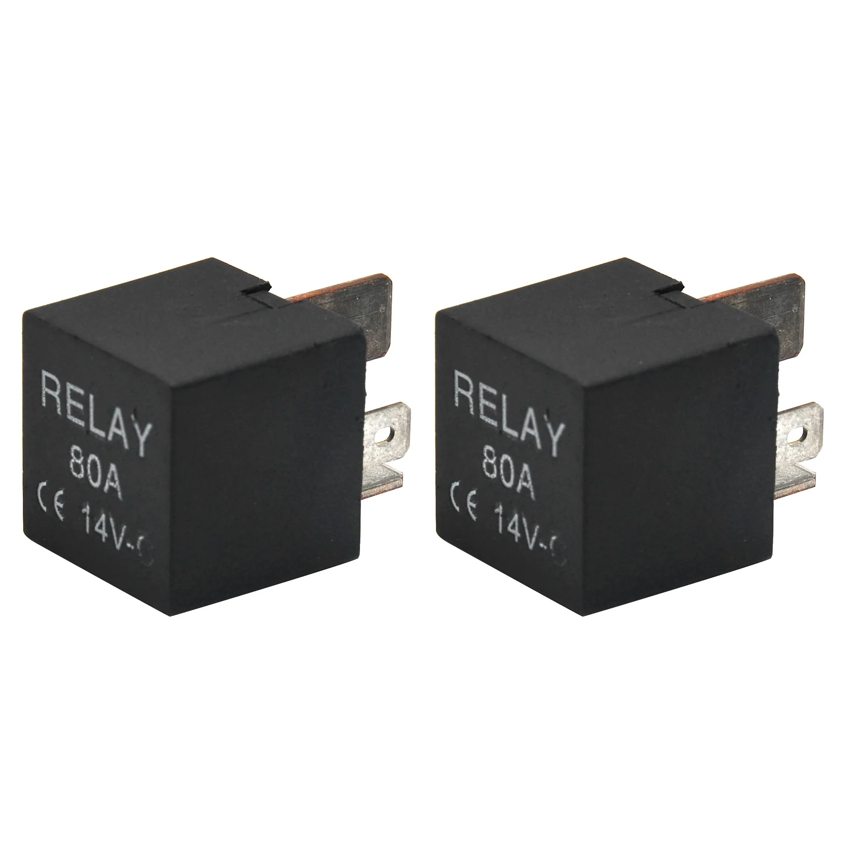 2 PCS Waterproof Automotive Relay 12V 70Amp 80Amp 4 Pin Normally Open Car Relay for Head Light Air