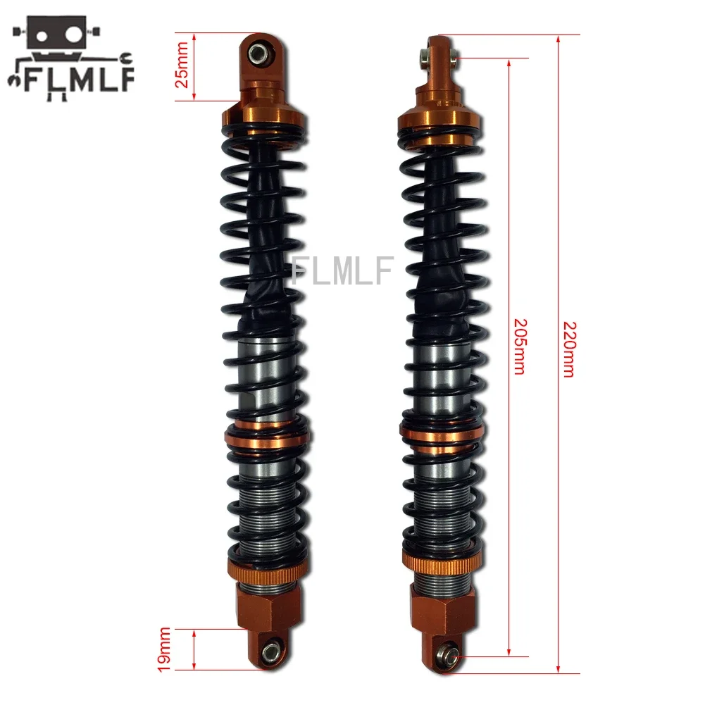 Rc Car CNC Alloy 6mm Front or Rear Shock Absorber 2pc/Set for 1/5 HPI ROFUN ROVAN Kingmotor BAJA 5B 5T 5SC Truck Parts