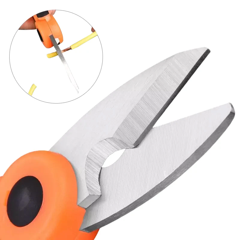 2/1 High Carbon Stahl Schere Haushalts Schere Werkzeuge Elektriker Schere Abisolieren Draht Cut Werkzeuge für Stoffe, Papier ein.