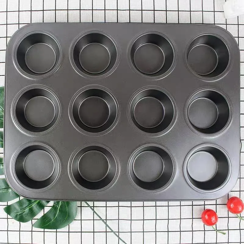 6/12 Holes Cupcakes Mold Non Stick Muffin Cupcake Mold Soap Chocolate Muffin Baking Pan Steel Cake Mold Baking Tools