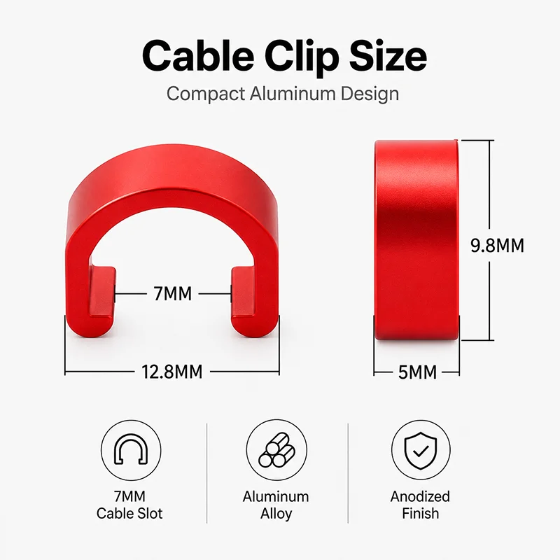 Aluminum Alloy Bicycle Cable Guide Clip U-Shaped Brake Shift Cable Housing Holder 7mm Frame Line Clamp for MTB Road Bike - view 5