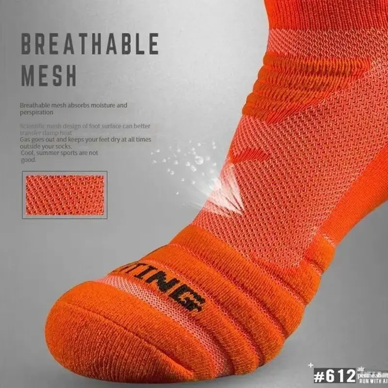 3 Pairs Men Running Short Socks Thick Towel Quick Dry Fitness Sport Ankle Socks Athletic Cycling Basketball Socks Man 39-44