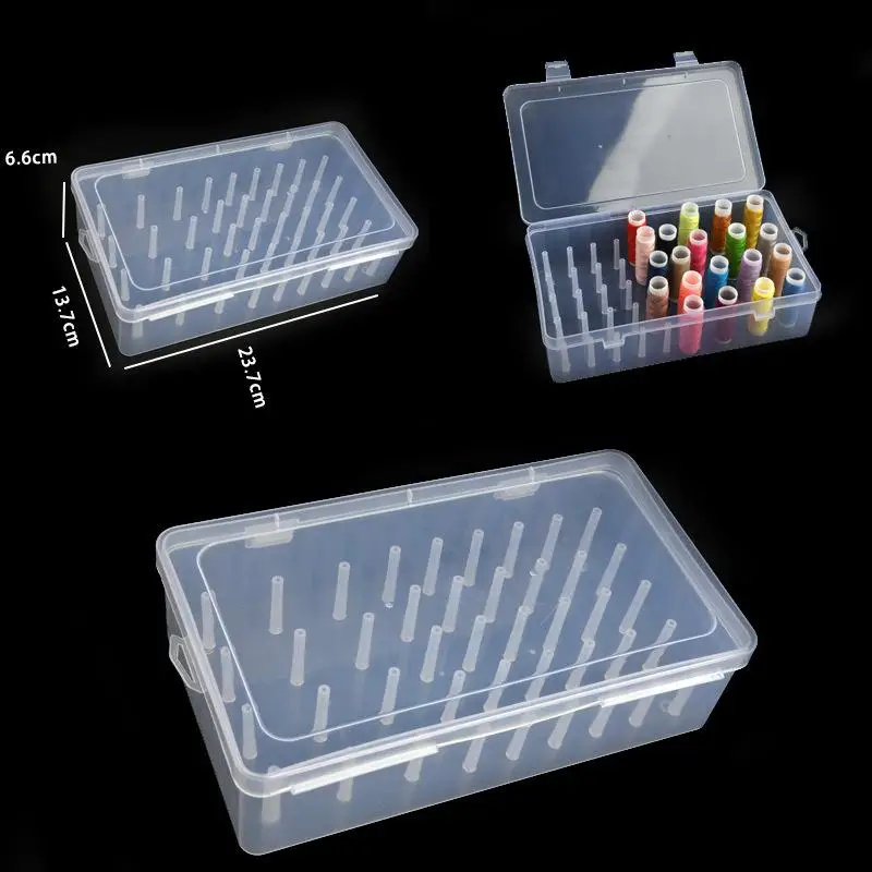 [THG] 42 Axis Needle And Thread Box Household Storage Box Multi Functional Transparent Needle And Thread Set Thread Box Sorting