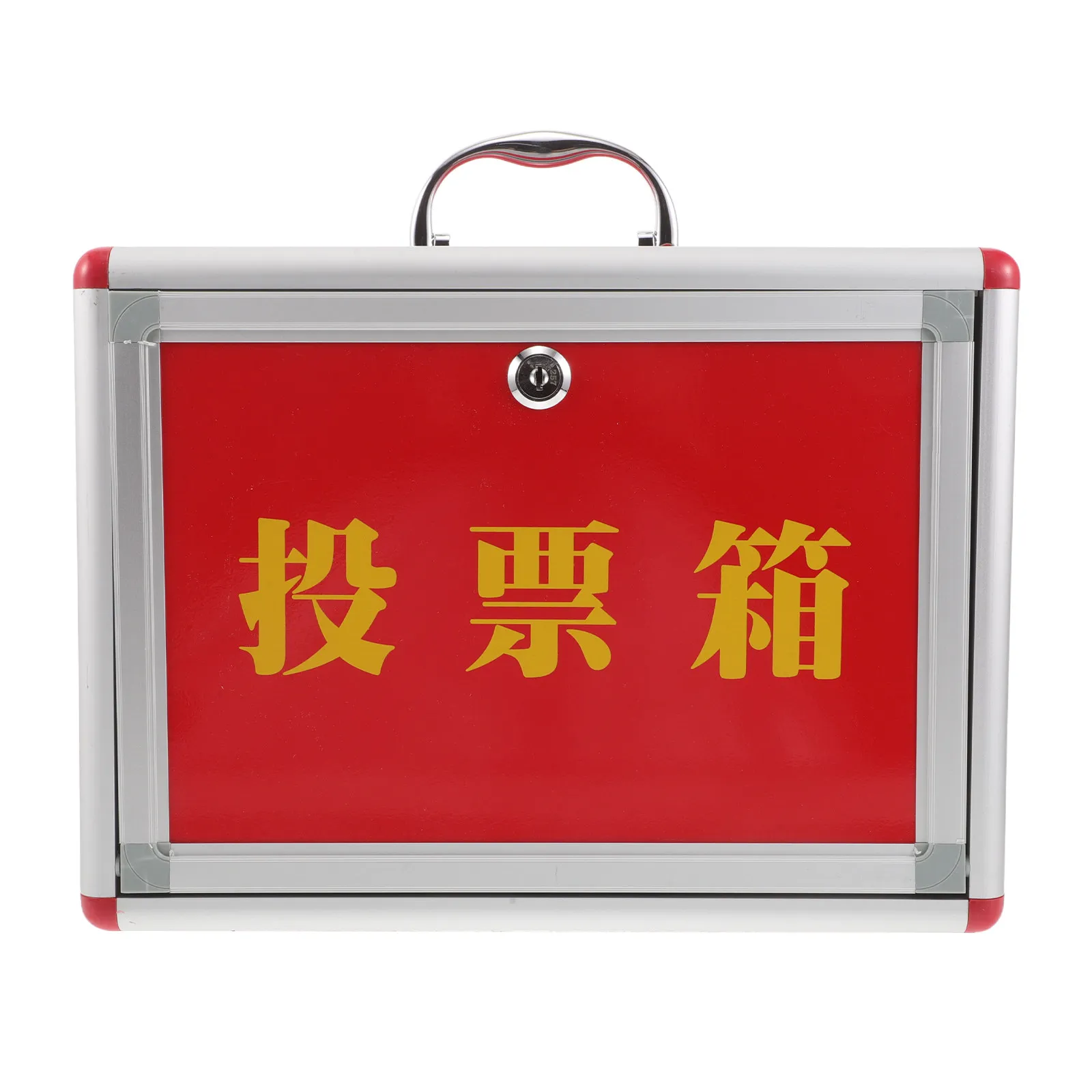 Suggestion Box with Slot Lock Portable Red Donation Collection Ballot Box for Fundraising Election Voting Raffle Contests