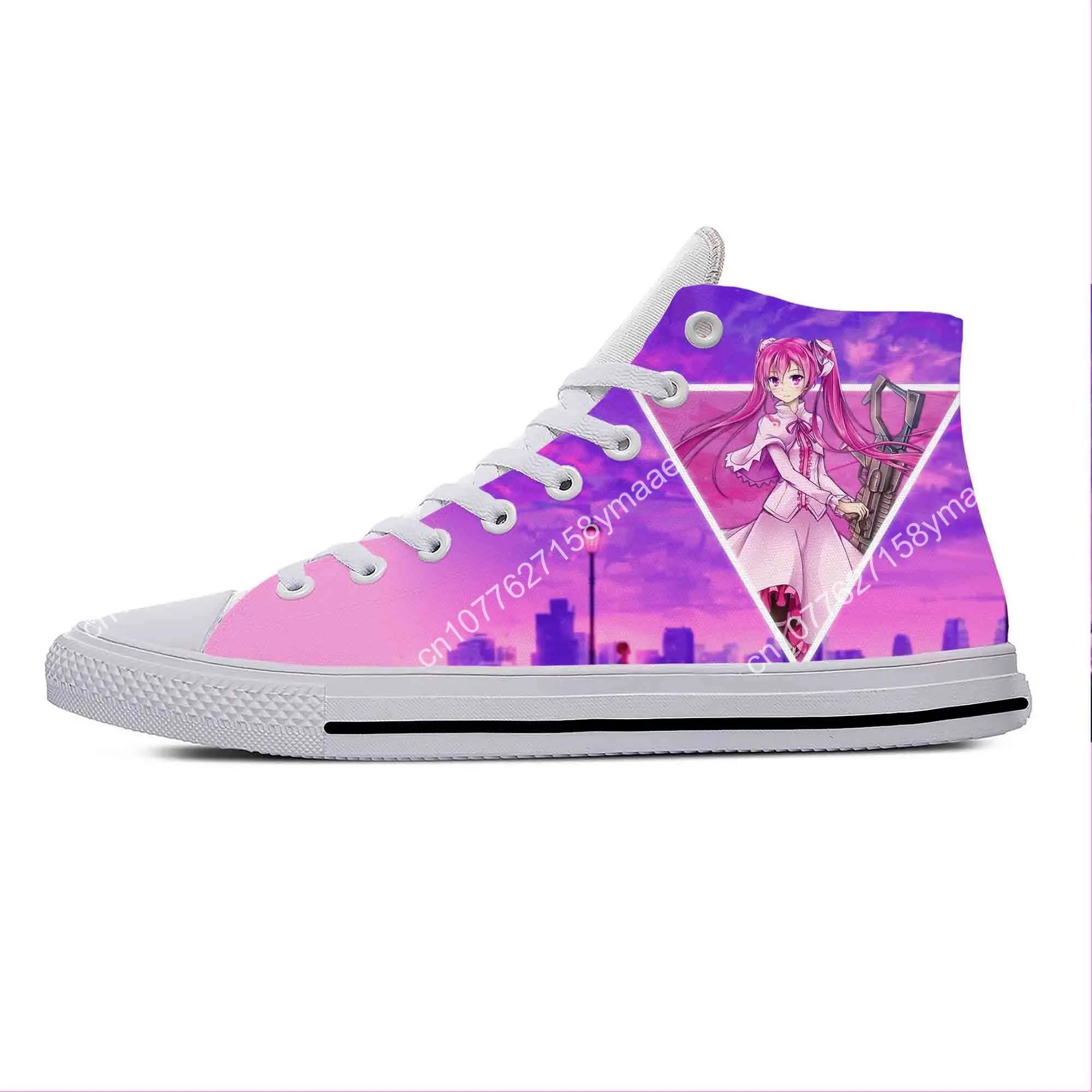 Japanese Anime Manga Cartoon Akame Ga Kill Mine Casual Cloth Shoes High Top Lightweight Breathable 3D Print Men Women Sneakers