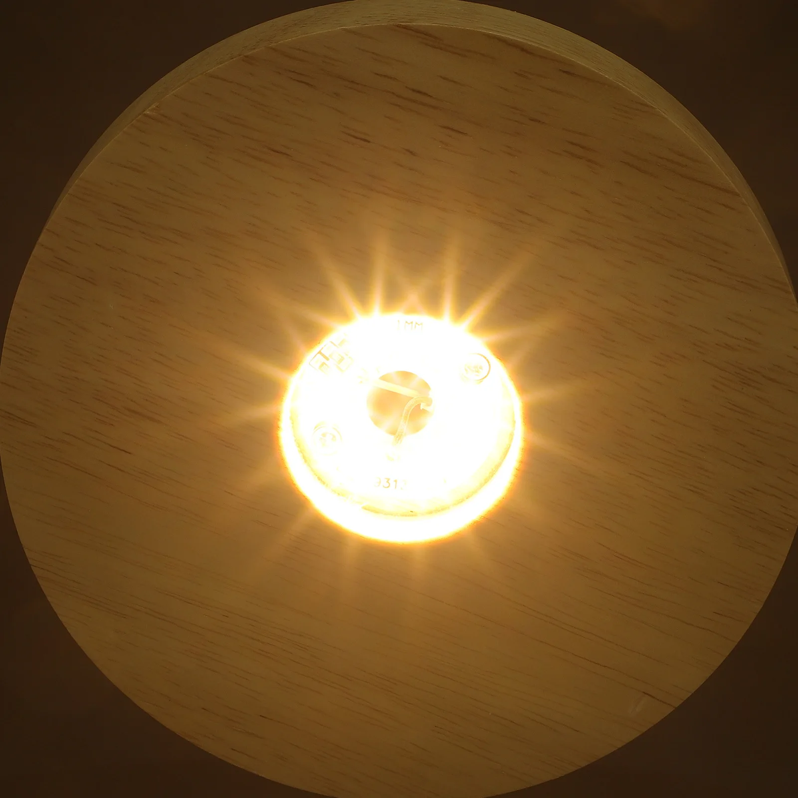 

Wood Crystal Ball Holder LED Light Base USB Charging Wooden Display Stand Warm Lighted Crystal Sphere Display Stand for Room