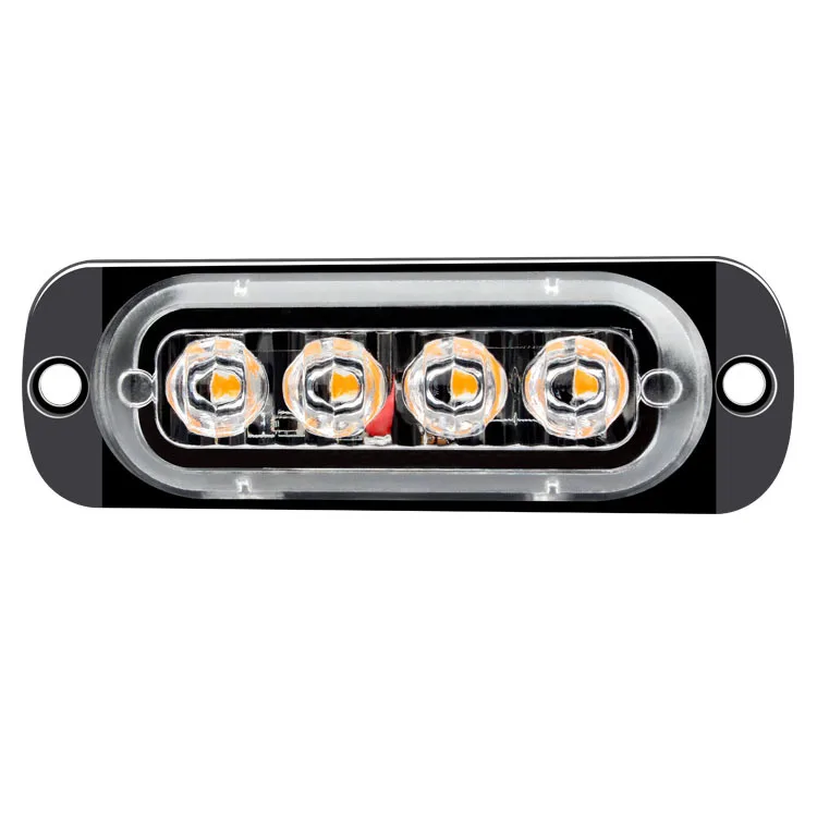 4LED Car Warning Light 12V-24V Fixed Light Grill Breakdown Light Car Truck Trailer Beacon Lamp LED Amber Side Light