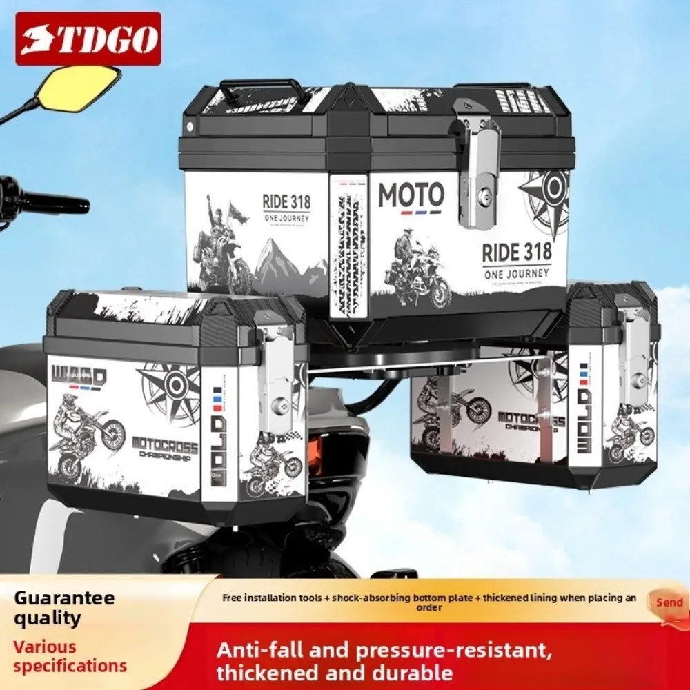 

Очень большой багажник мотоцикла, емкость 45 л, водонепроницаемый ящик для хранения, утолщенный, с защитой от падения, электромобиль, электрический скутер