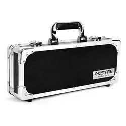 Ghost Fire 16.9x5.5x2.8in Sturdy Locking Aluminum Guitar Multi Effect Pedal Case with Pedal Mounting Tape Fastener