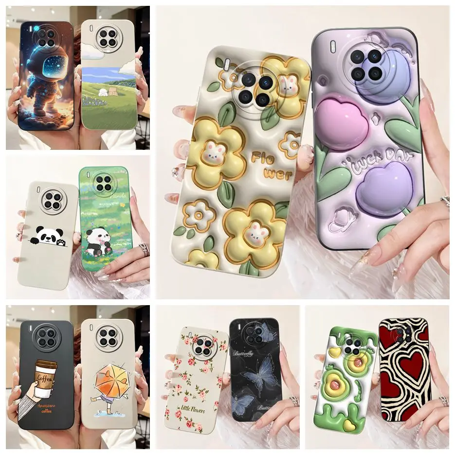 For Huawei Nova 8i Case Honor 50 Lite NTN-L22 Luxury Candy Painted Cover Soft TPU Phone Case For Honor 50 Lite Nova8i Back Cover