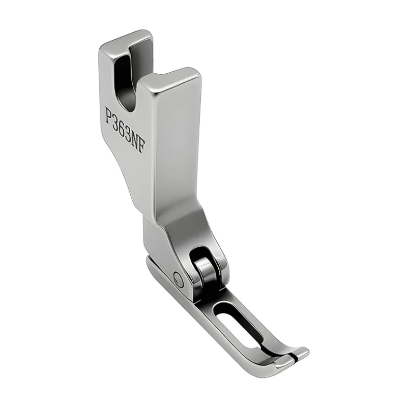 Pé de Máquina de Costura P363NF para Zíperes Estreitos, Peça para Máquina de Costura de Ponto Fixo de Agulha Única, Furo Grande de 0.3 para Agulhas JUKI BROTHER