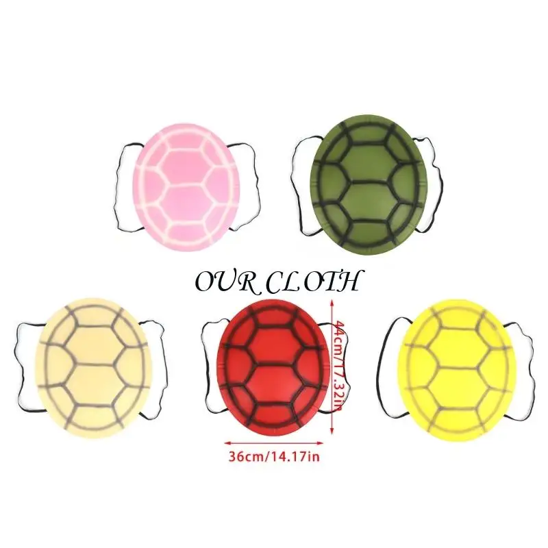 Wearable Eva Tortoise Shell met elastische riem Halloween Tortoise -kostuumaccessoires voor kinderen volwassen Halloween Y1AC