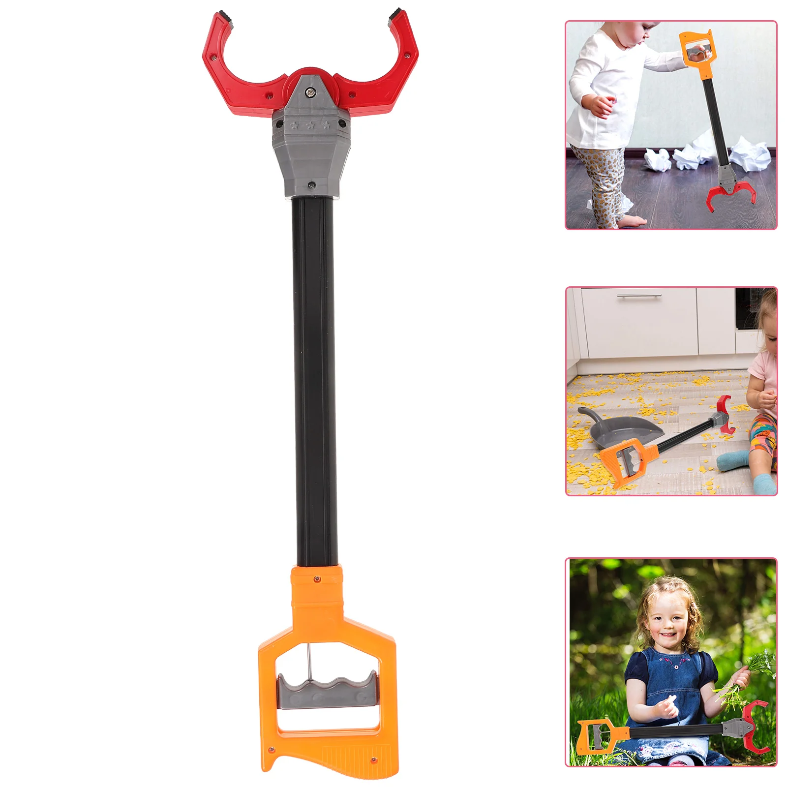 Mechanical Arm Toys Grabber Tool Trash Garbage Reacher Clamp Reusable Tong Picker Child