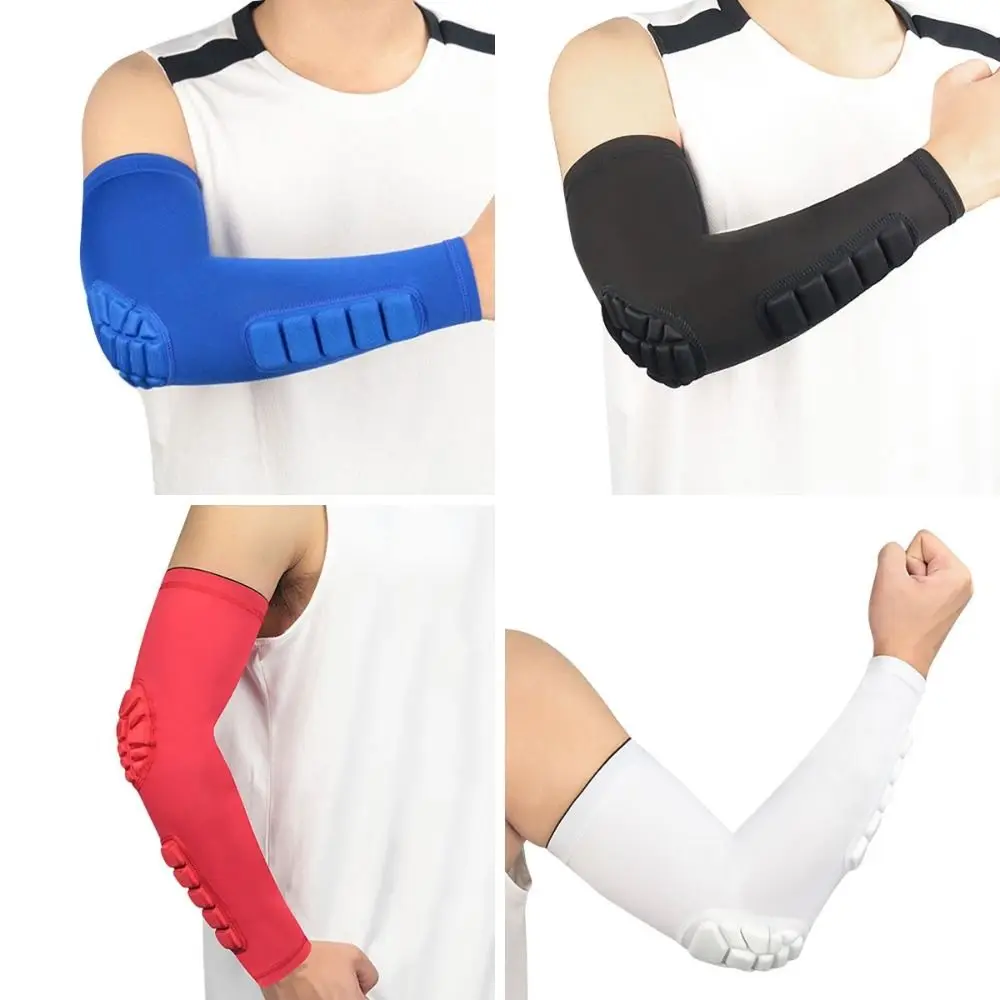 Honeycomb Padded Elbow Forearm Sleeves Compression Arm Protective Support Elbow Guard