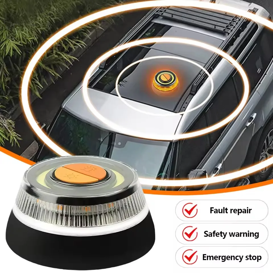 

2-режимный автомобильный аварийный маяк, версия с аккумулятором, индукционный стробоскоп, мигающий предупредительный световой сигнал, вспышка, сигнальная лампа безопасности