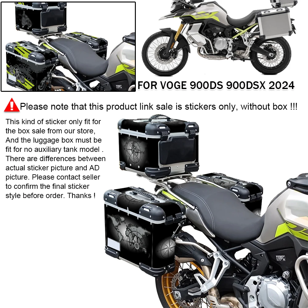 For VOGE 900DS 900DSX DSX 900 2024 Motorcycle Stickers Top Case Panniers Protective Decals Aluminum Luggage Box Decor Sticker