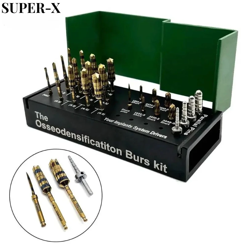 

1set Dental Surgical Implant System Drivers Osseodensification Burs Drills Maxillary Sinus Lift Kit Tools Oral Medical Tool Set