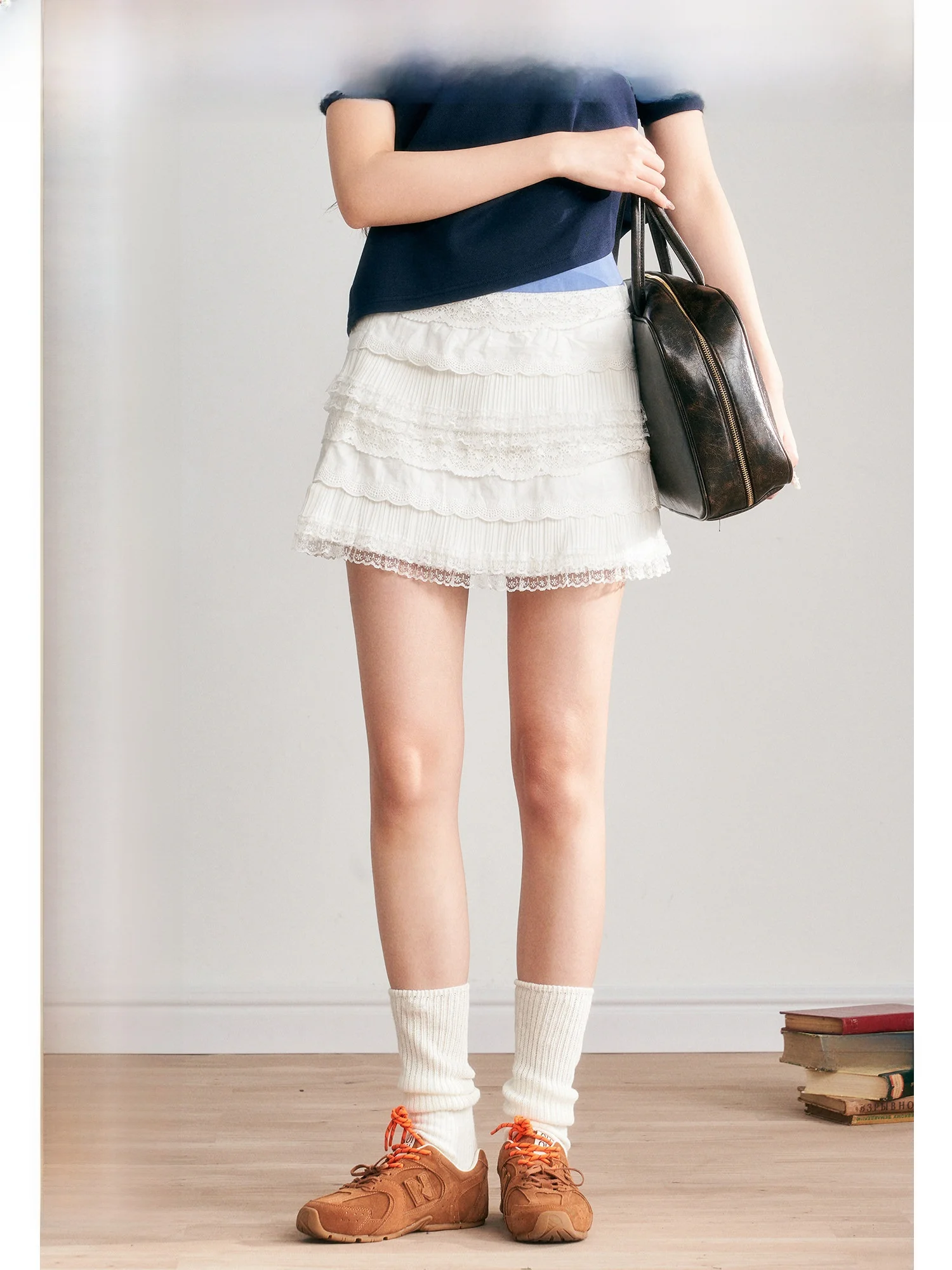 

Белая юбка А-силуэта YOUZIQI Bunny Sweet Heart, повседневная, с высокой талией, кружевная, короткая, женская, с защитой от просвечивания, многоярусная юбка-кейк