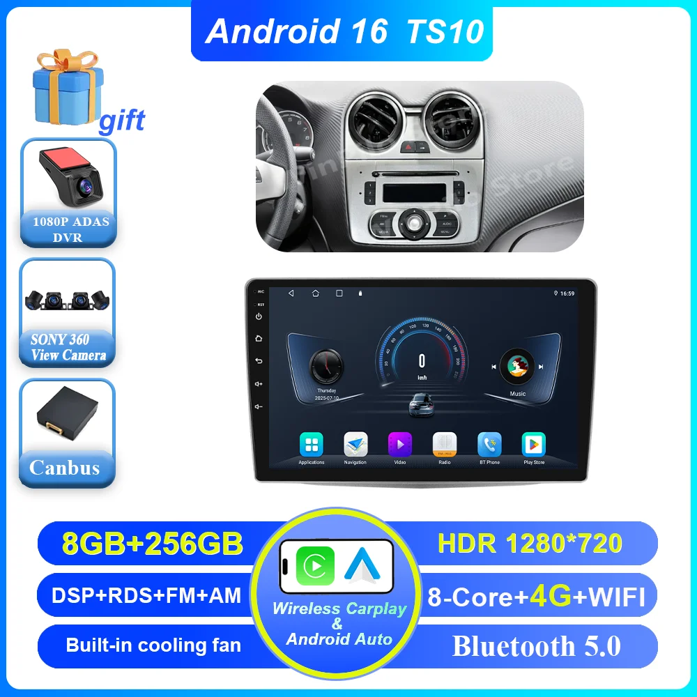 Autoradio Multimedia Video Player Voor Alfa Romeo MiTo 955 2008-2016 Android Auto Carplay GPS Navigatie Stereo WiFi 2K Scherm