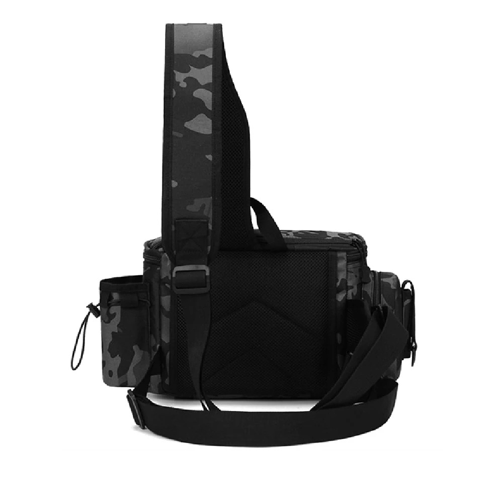 Crossbody-Angelzubehör-Aufbewahrungstasche, Hüft-Rucksack mit verstellbaren, breiten Schultergurten, große Kapazität, leicht – Detail 3