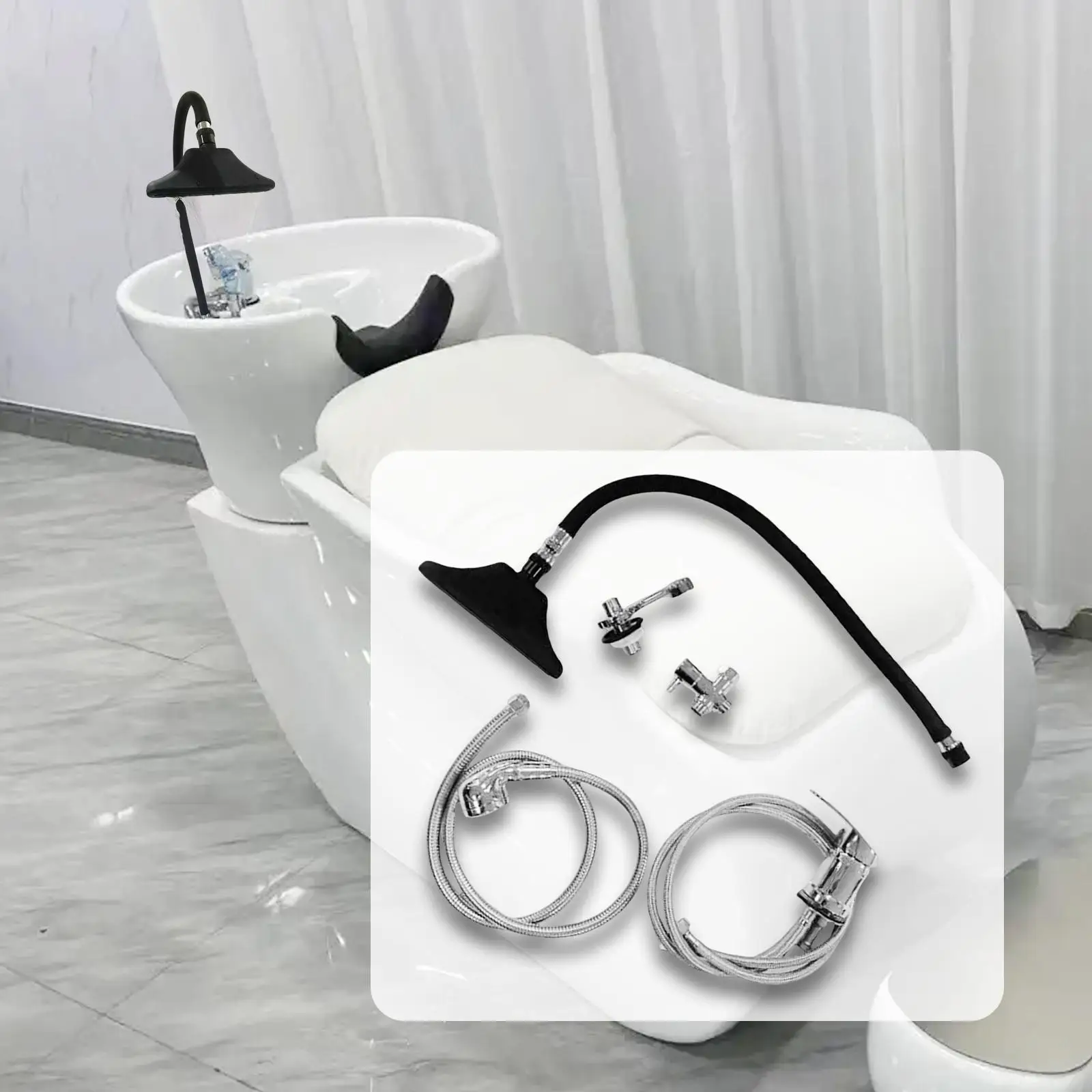 إكسسوارات رأس دش شلال سبا للشامبو لصالونات التجميل