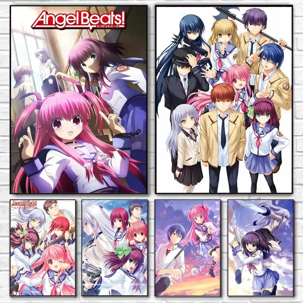 A-Angel Beats Emotional_Anime Poster Stylish Wall Art for Living Room Bedroom Study Home Decor Gift