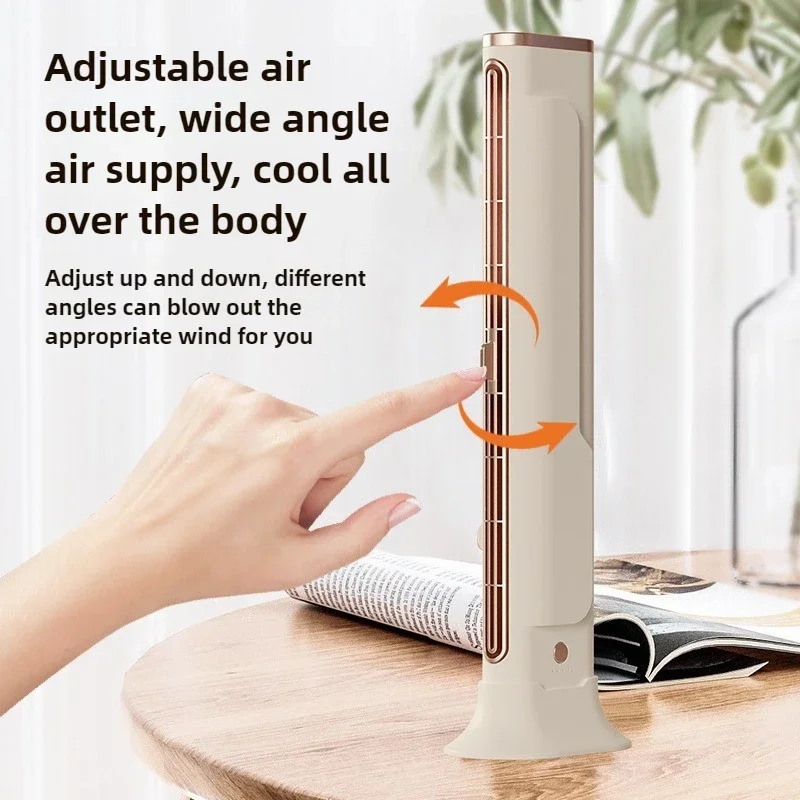 Multi-function Bladeless Cooling Fan Adjustable Vents Air Condition Destops Fan Space-Saving for Bedroom Home Office Room Quiet