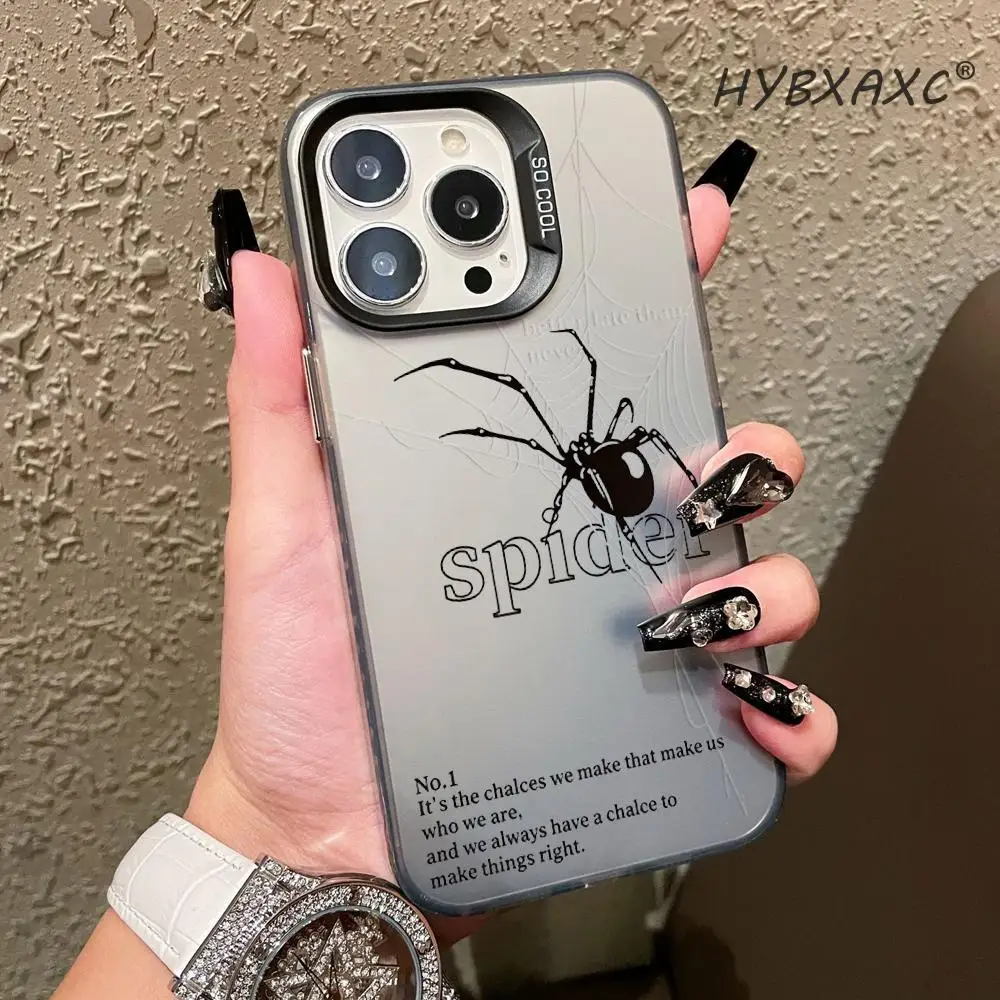 

Gothic Spider Web Phone Case For iPhone 17 16E 16 15 14 Plus 13 12 11 Pro Max 17 Air Dark Gothic Spide Silcone Phone Cover